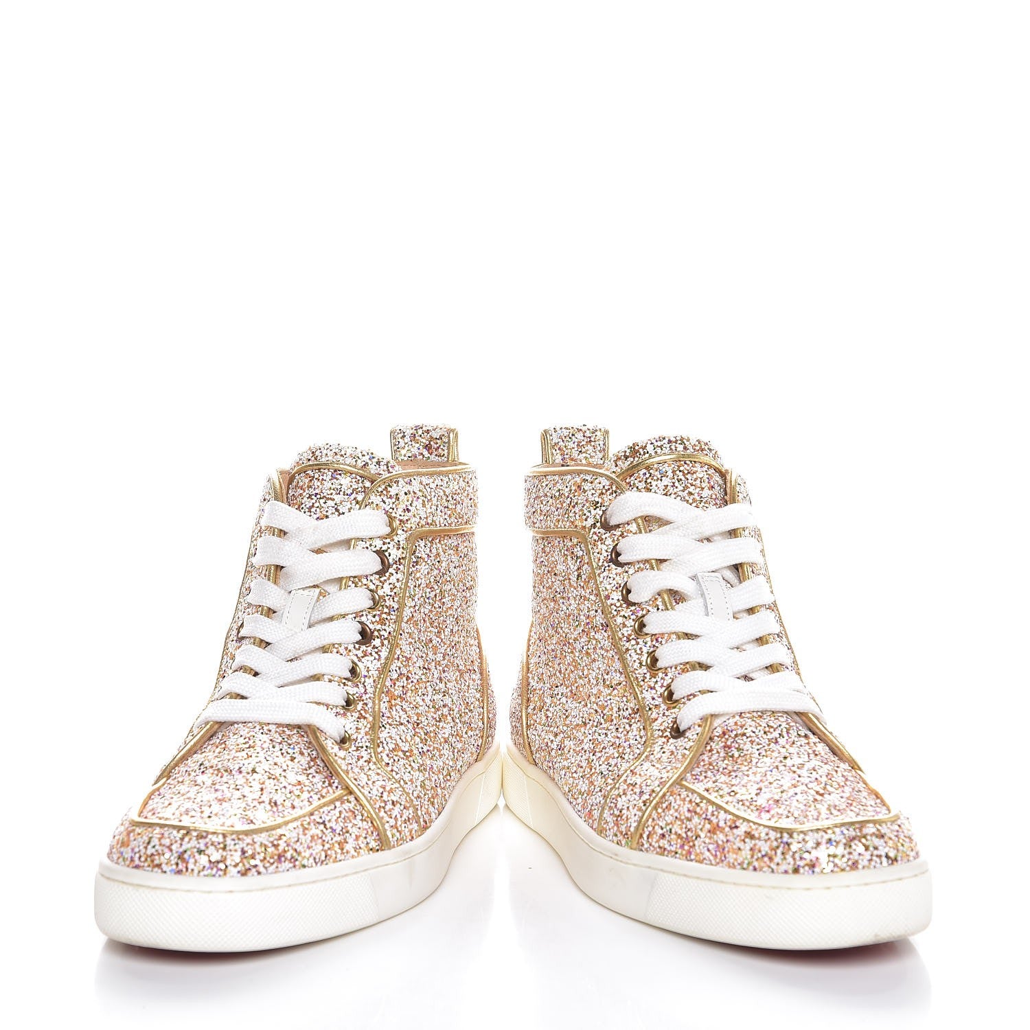 Christian Louboutin Glitter Nappa Rantus Orlato Sneakers 38 Multi Gold 6 of 12