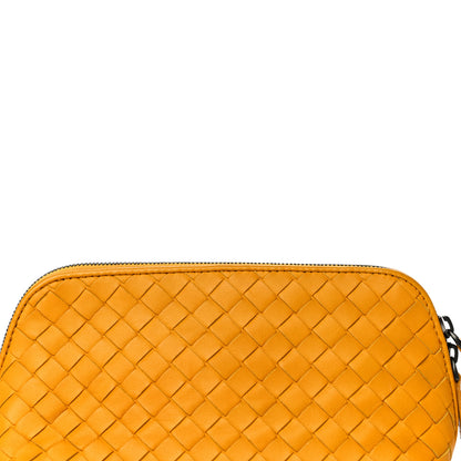 Bottega Veneta Nappa Intrecciato Cosmetic Pouch Yellow 9 of 11