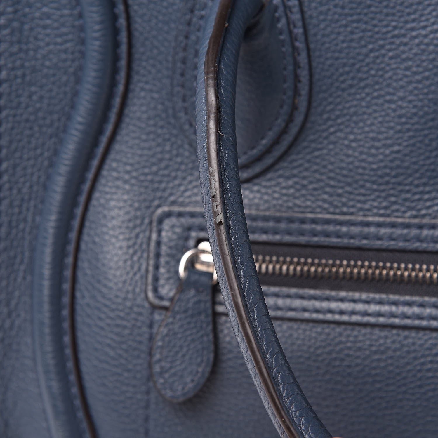Celine Drummed Calfskin Micro Luggage Orage 13 of 17