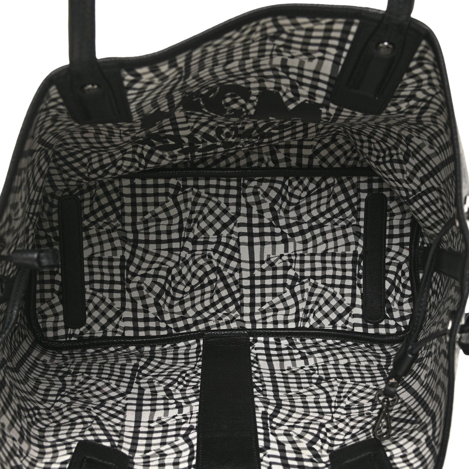 MCM Visetos Medium Liz Reversible Shopper Tote Black 5 of 23