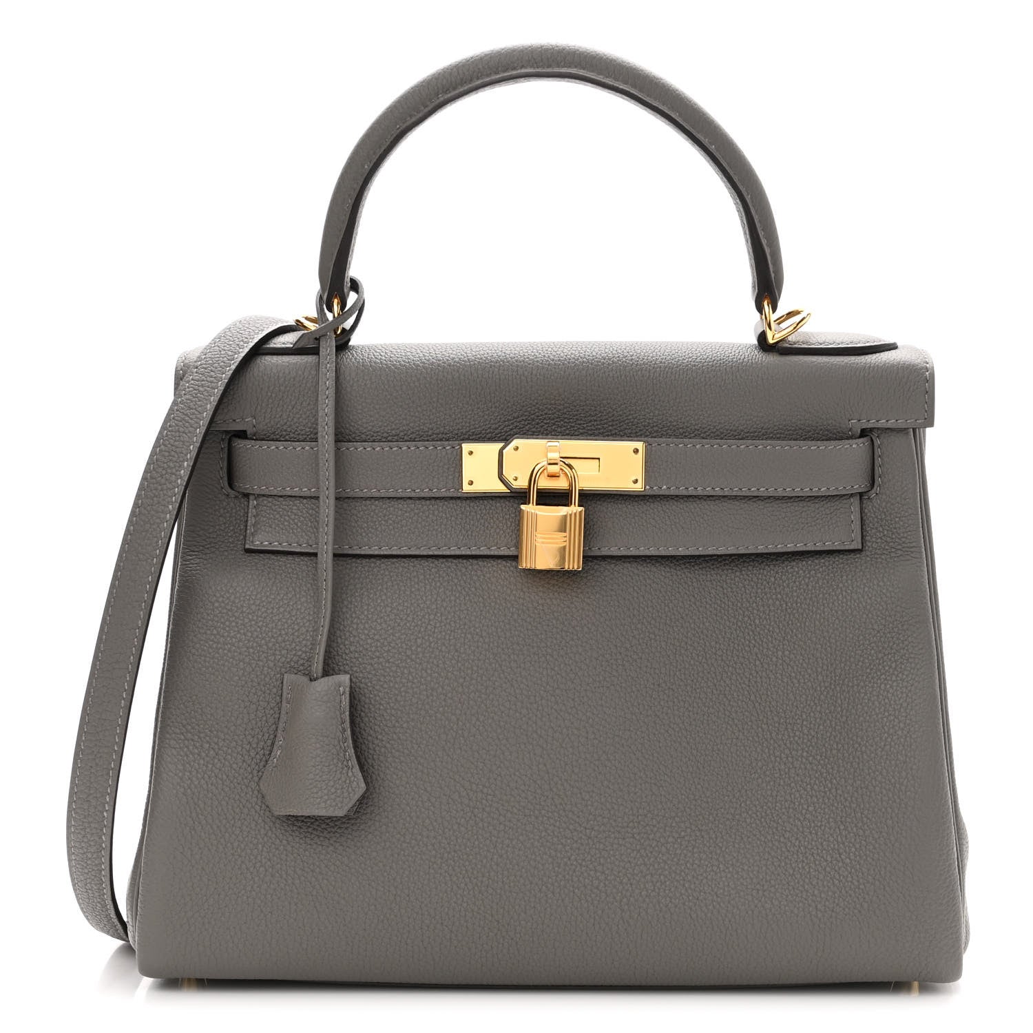Hermes Togo Kelly Retourne 28 Gris Meyer 1 of 12