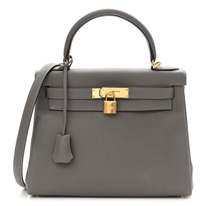 Hermes Togo Kelly Retourne 28 Gris Meyer 1 of 12