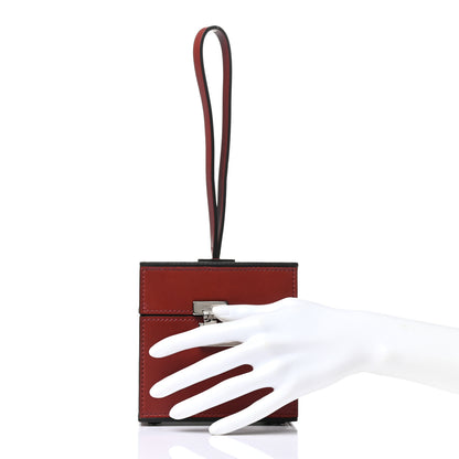 Moynat Calfskin Mini Vanity Case Clutch Scarlet Red 2 of 10