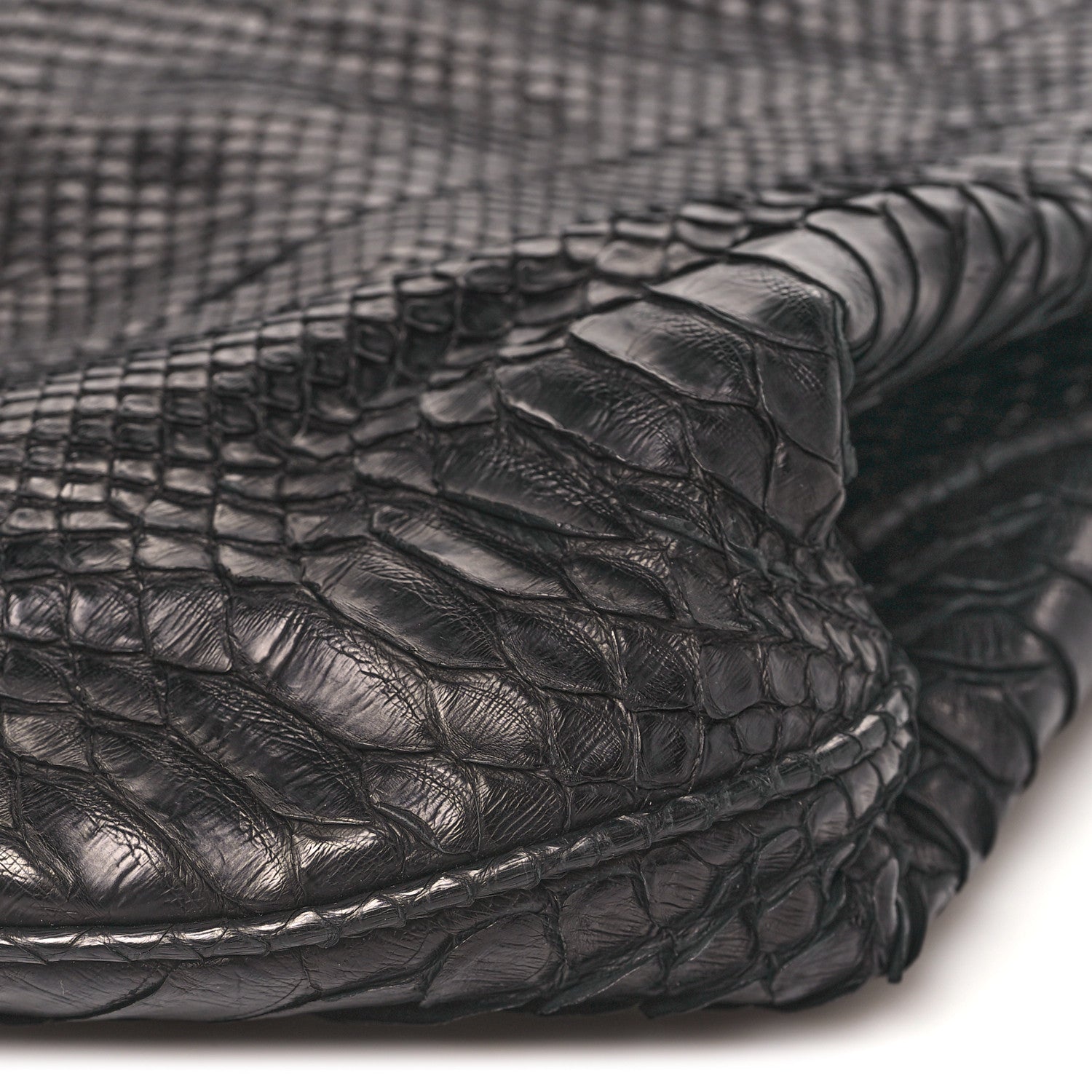 Chanel Snakeskin Rock and Chain Hobo Black 10 of 10