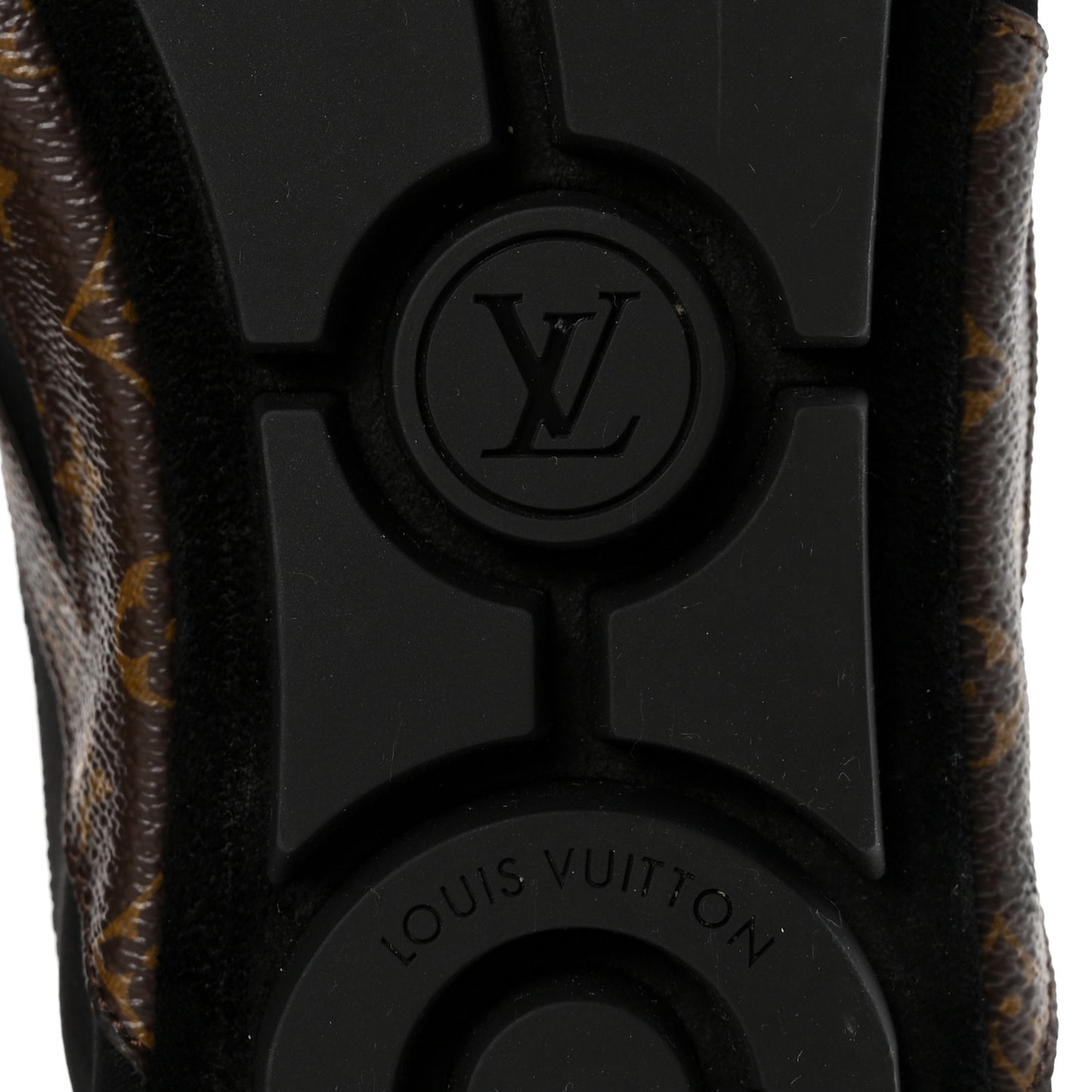 Monogram Calfskin Womens LV Sneakerina 40 Black