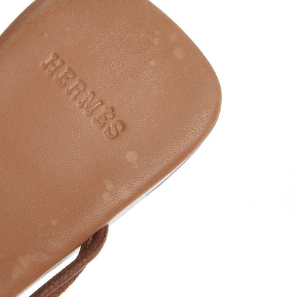 Hermes Lacquered Wood Sandals 37 8 of 10