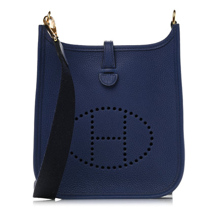 Hermes Taurillon Clemence Amazone Evelyne TPM Blue Saphir Blue Indigo 1 of 9
