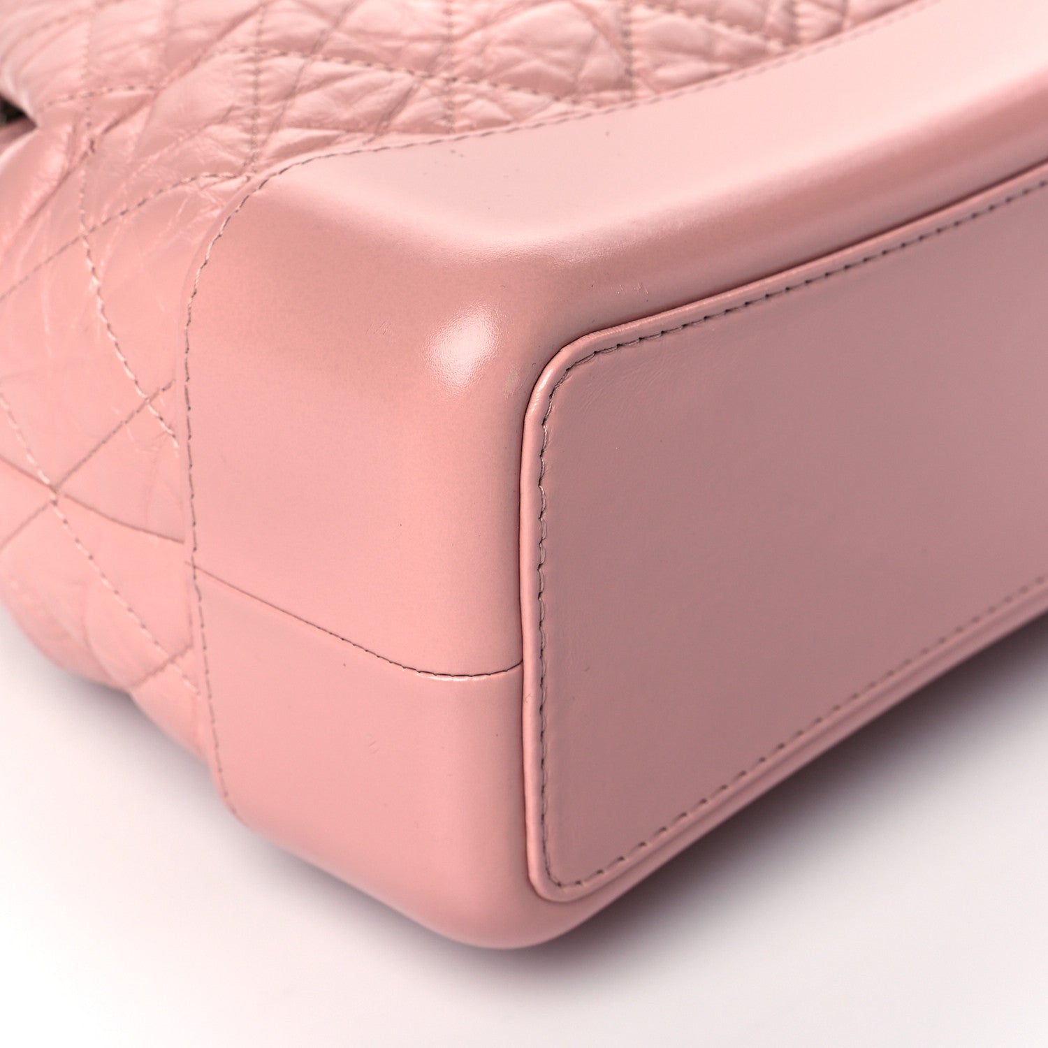 Chanel Aged Calfskin Quilted Gabrielle Backpack Light Pink 8 of 9