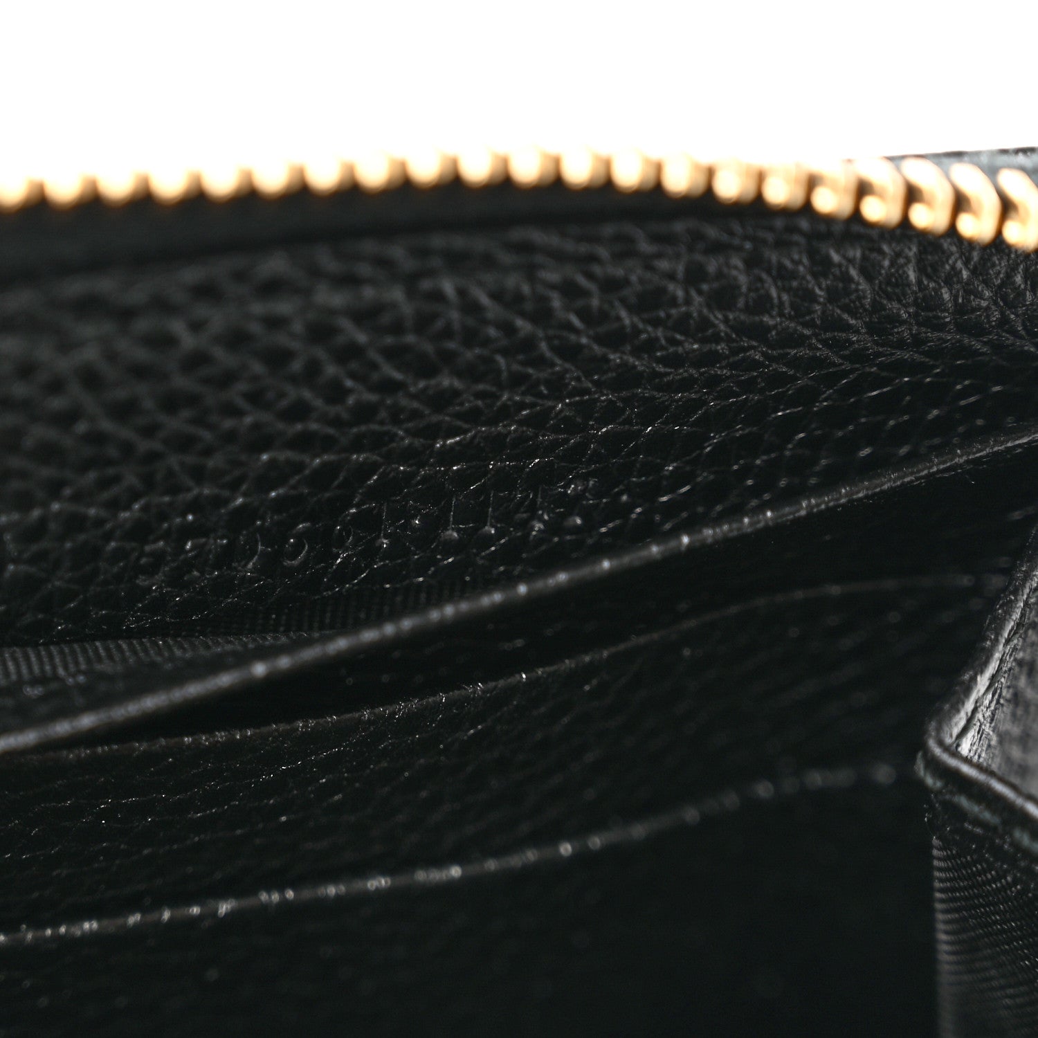 Gucci Grainy Calfskin Zumi Zip Around Wallet Black 7 of 8