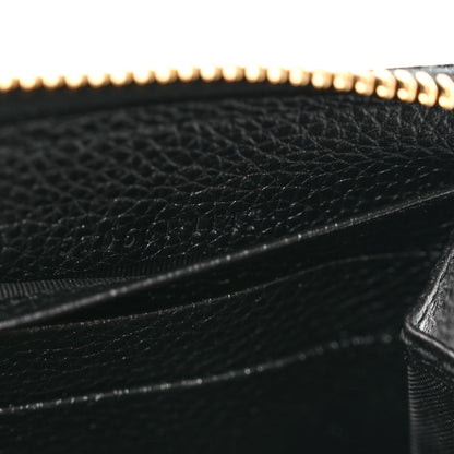 Gucci Grainy Calfskin Zumi Zip Around Wallet Black 7 of 8