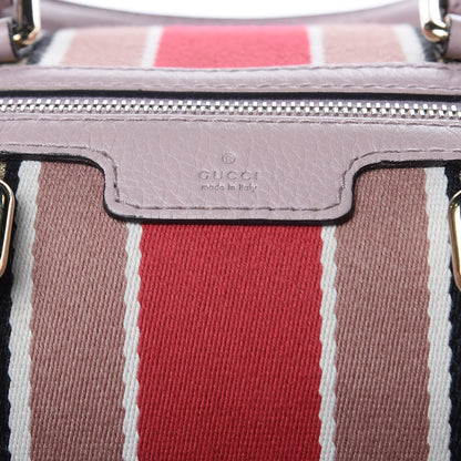 Gucci Monogram Selleria Calfskin Vintage Web Medium Boston New Sand Lilas 11 of 15