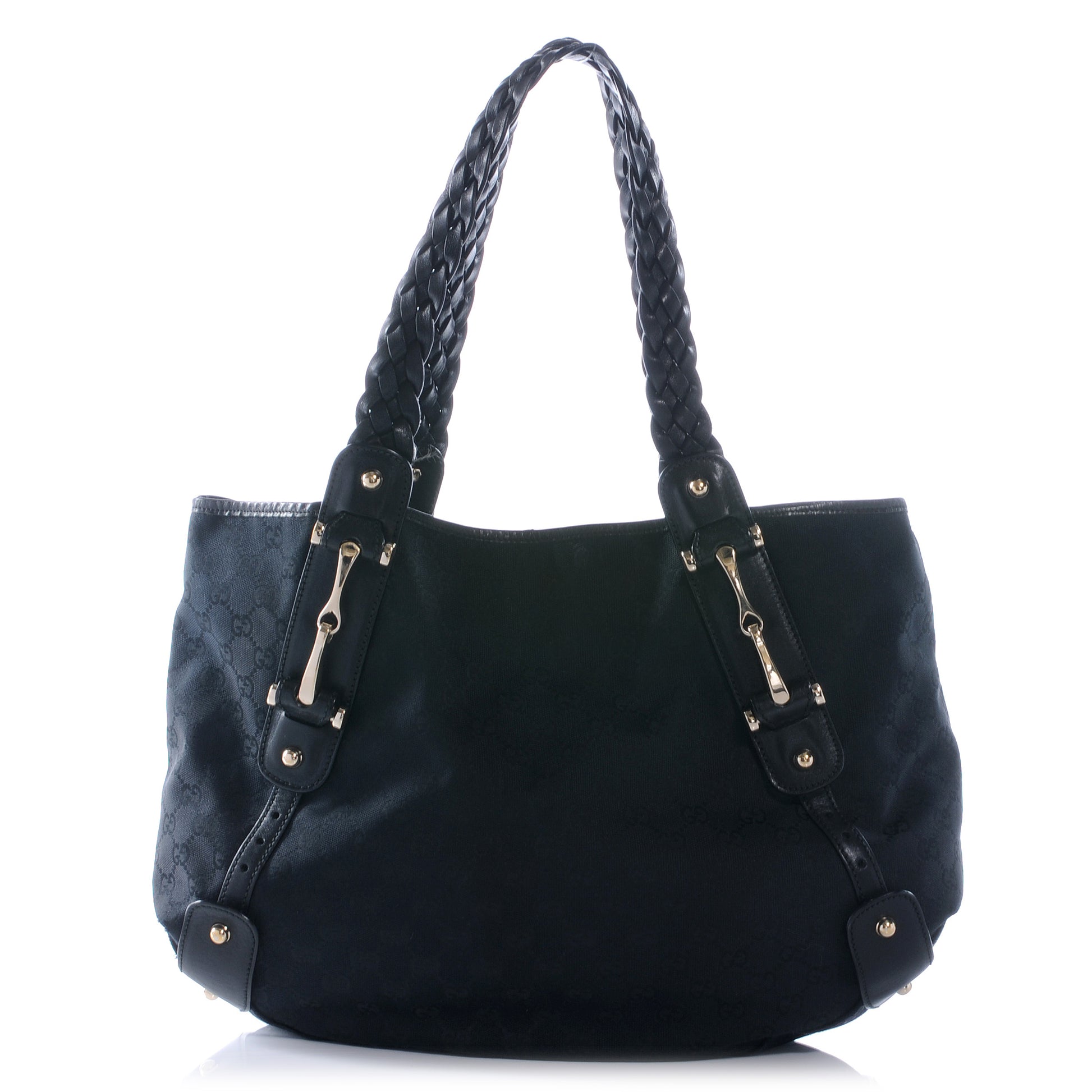 Gucci Monogram Pelham Medium Shoulder Bag Black 1 of 7