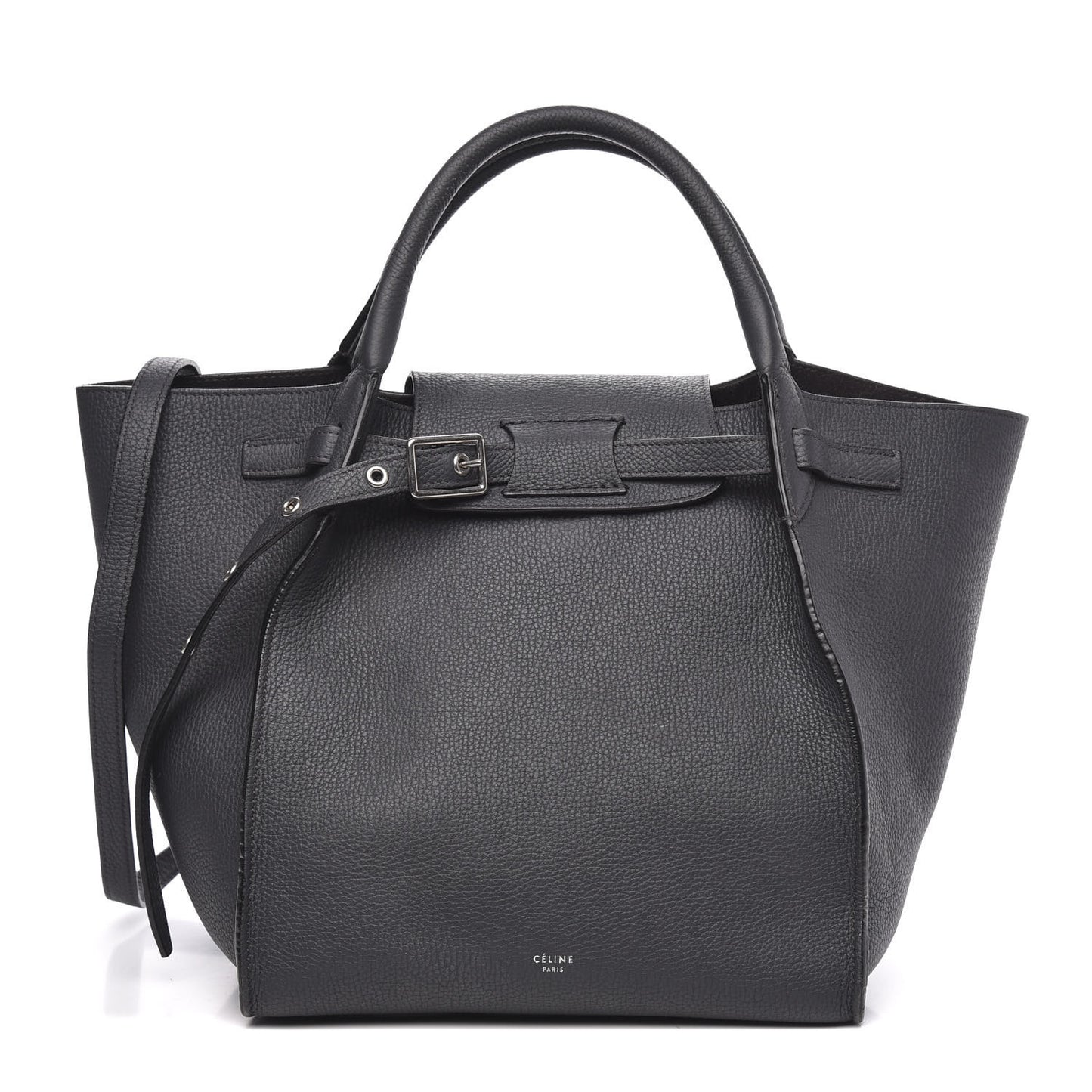 Supple Grained Calfskin Small Big Bag Anthracite