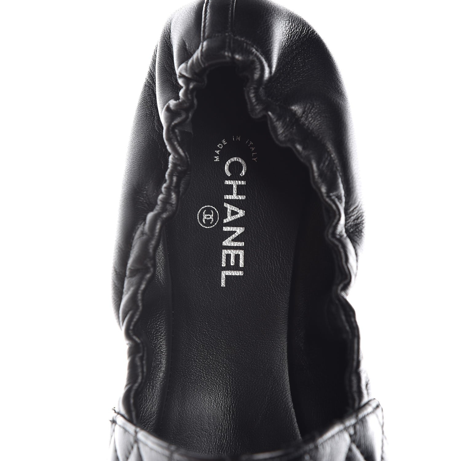 Chanel Lambskin Quilted Elastic CC Loafers 40 Black 7 of 9