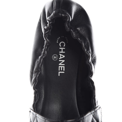 Chanel Lambskin Quilted Elastic CC Loafers 40 Black 7 of 9