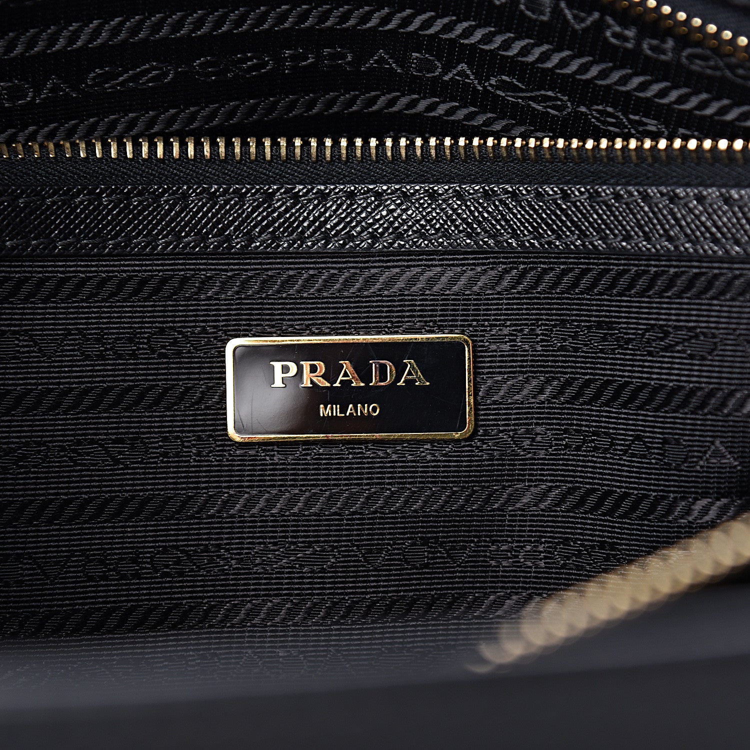Prada Saffiano Lux Large Top Handle Open Tote Black 6 of 11
