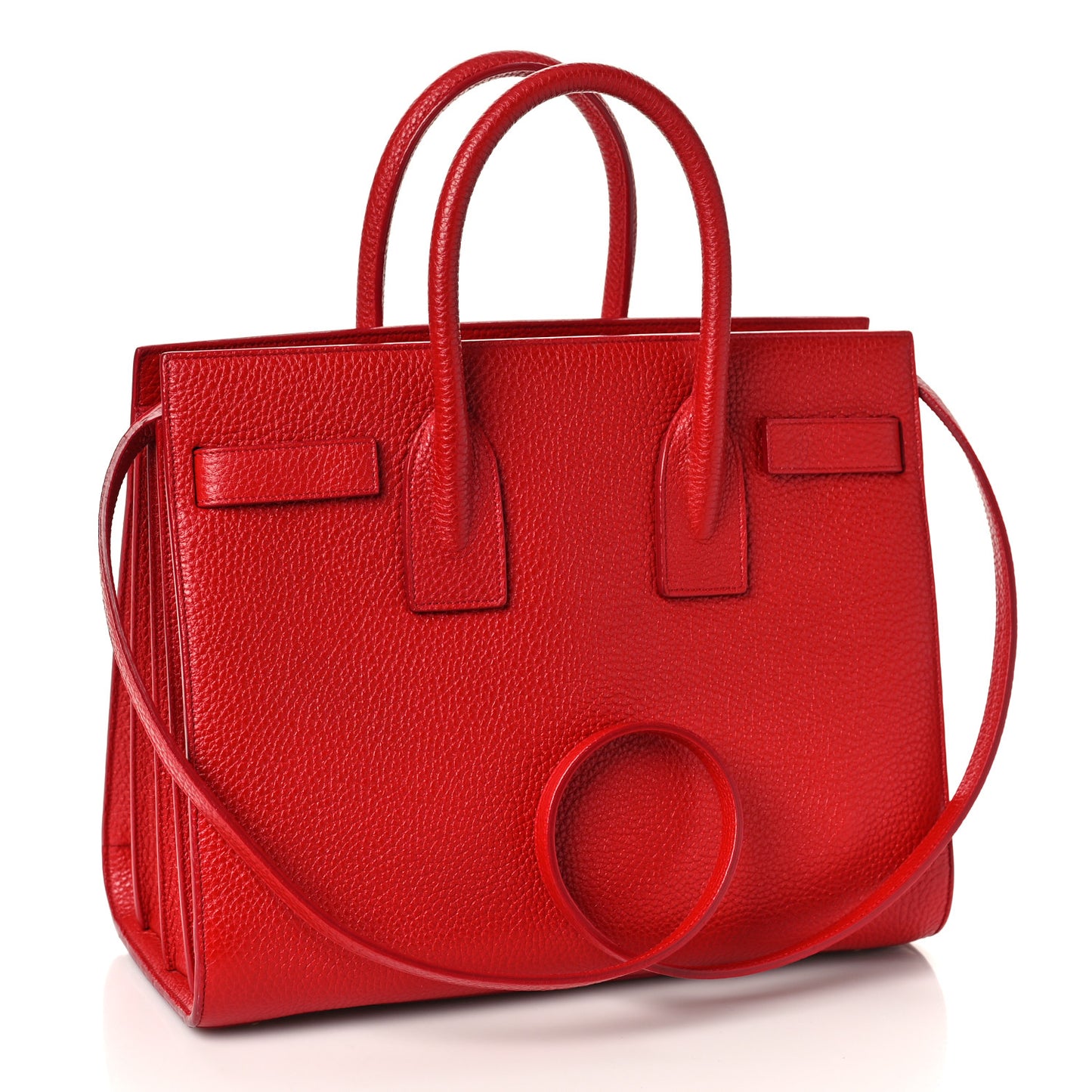 Grained Calfskin Small Sac De Jour Lipstick Red
