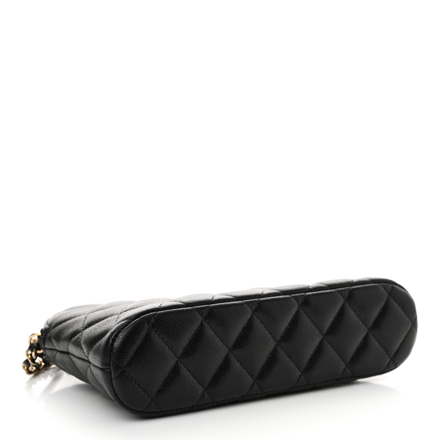 Caviar Quilted Classic Clutch With Chain Black