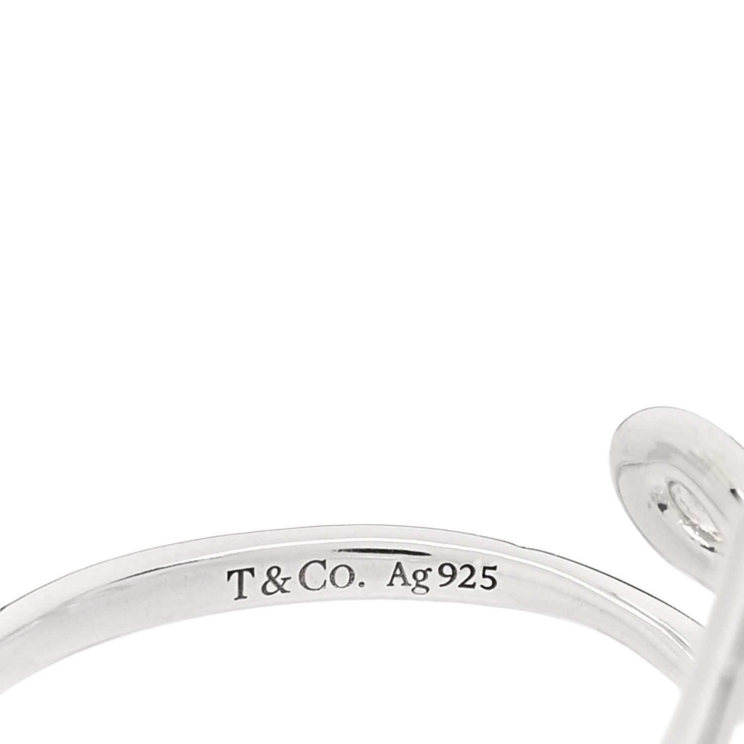 Tiffany Sterling Silver Paloma Picasso Graffiti Love Ring 53 6.25 4 of 6