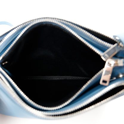 Celine Lambskin Small Trio Crossbody Bag Denim 6 of 12