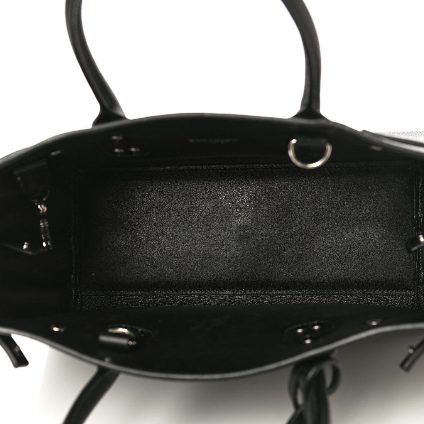Grained Calfskin Baby Sac De Jour Black
