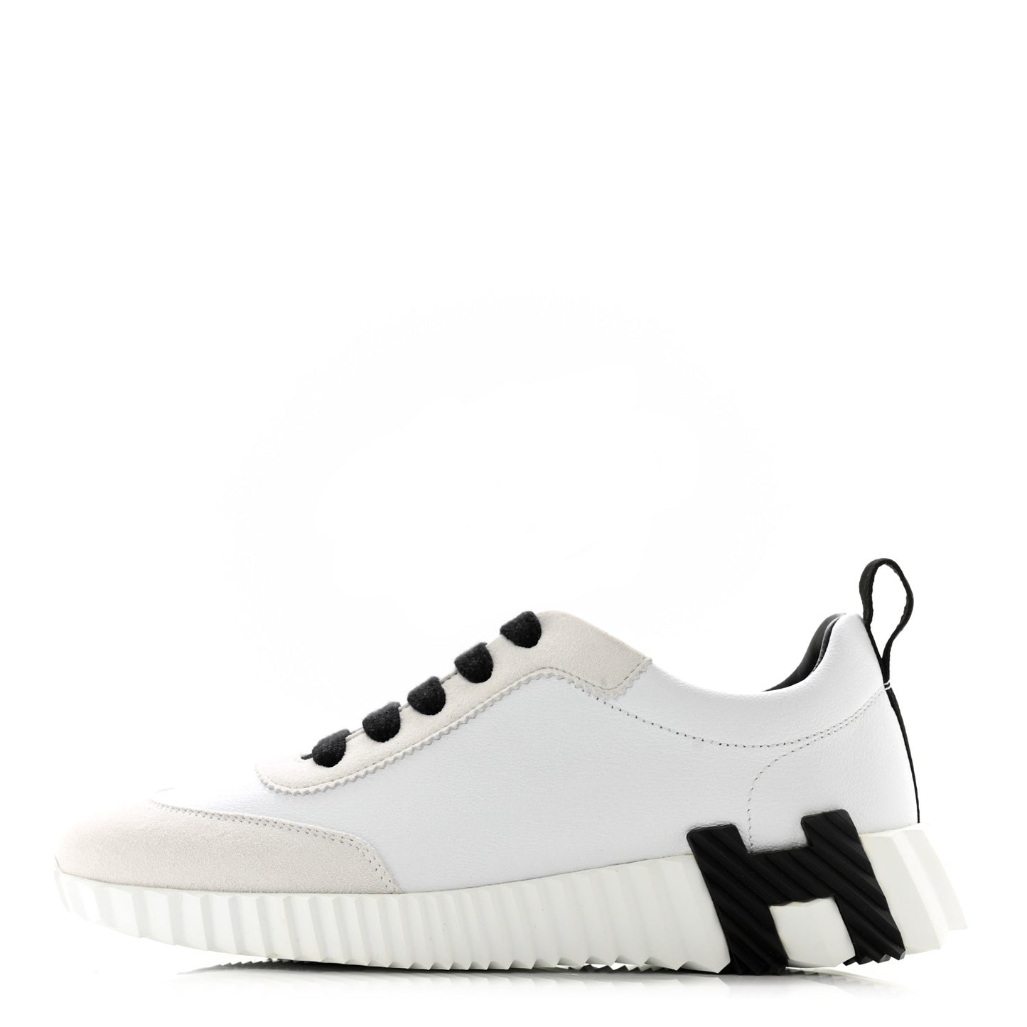 Goatskin Suede Goatskin Bouncing Sneakers 36.5 White Black