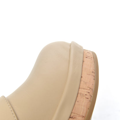 Chanel Calfskin CC Turn Lock Clogs 37 Beige 9 of 12