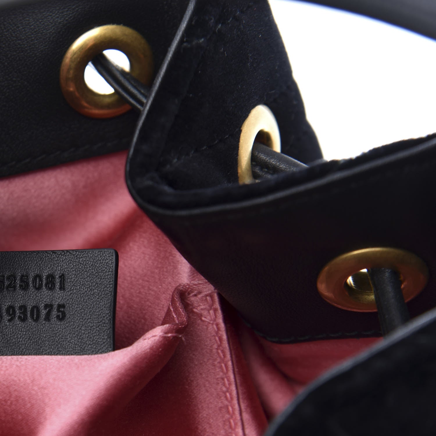 Gucci Velvet Matelasse GG Marmont Bucket Bag Black 10 of 12