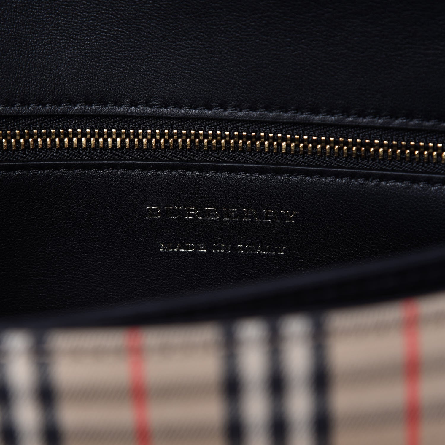 Burberry Smooth Calfskin 1983 Knight Check Link Shoulder Bag Black 8 of 9
