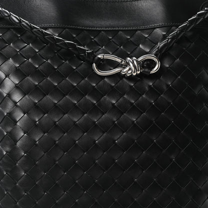 Bottega Veneta Nappa Intrecciato Andiamo Flat Messenger Black 7 of 9