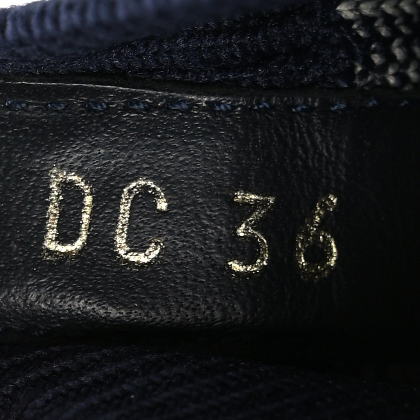 Technical Knit Calfskin Oblique Womens Walk'n Dior Mid Top Sneakers 36 Deep Blue