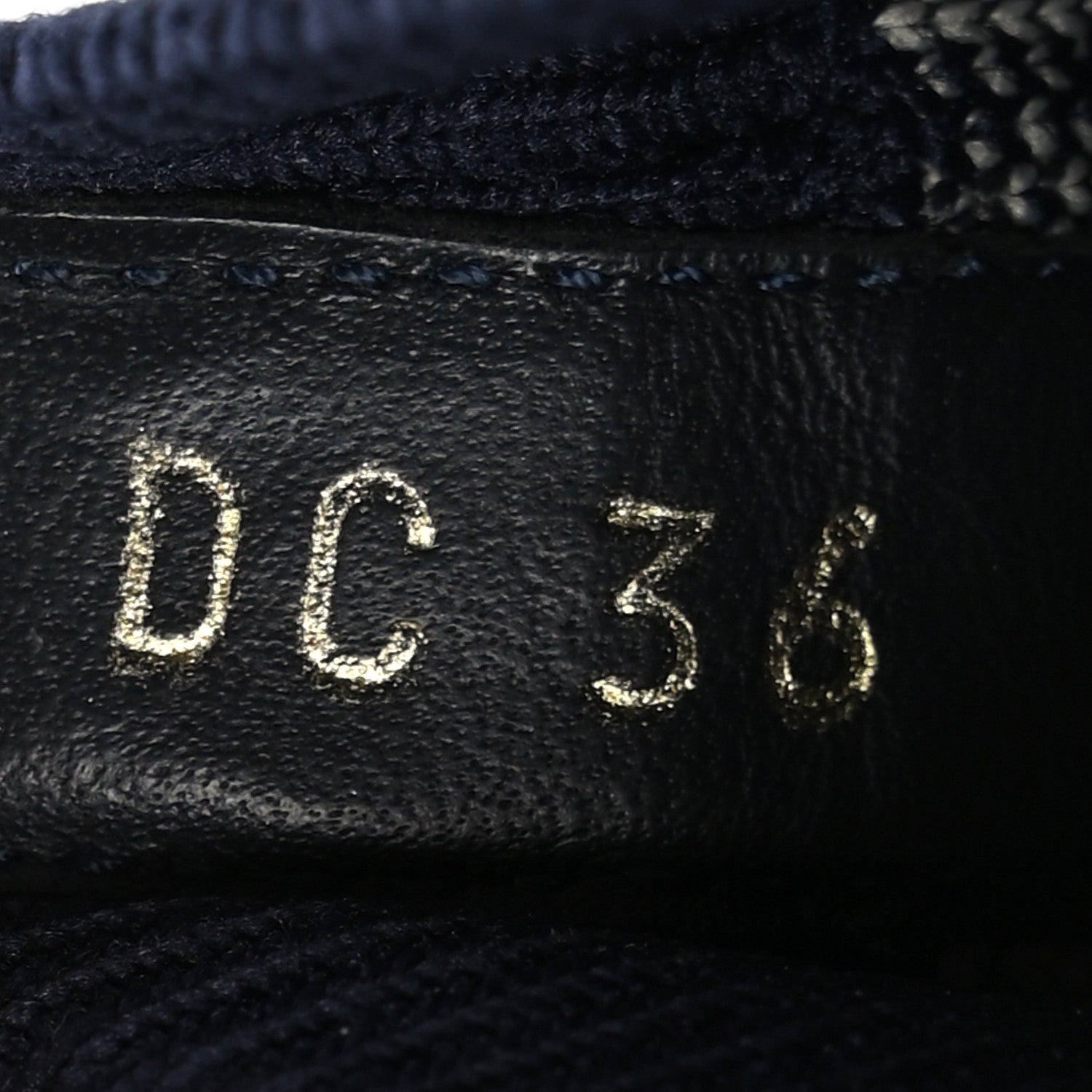 Christian Dior Technical Knit Calfskin Oblique Womens Walk'n Dior Mid Top Sneakers 36 Deep Blue 6 of 8