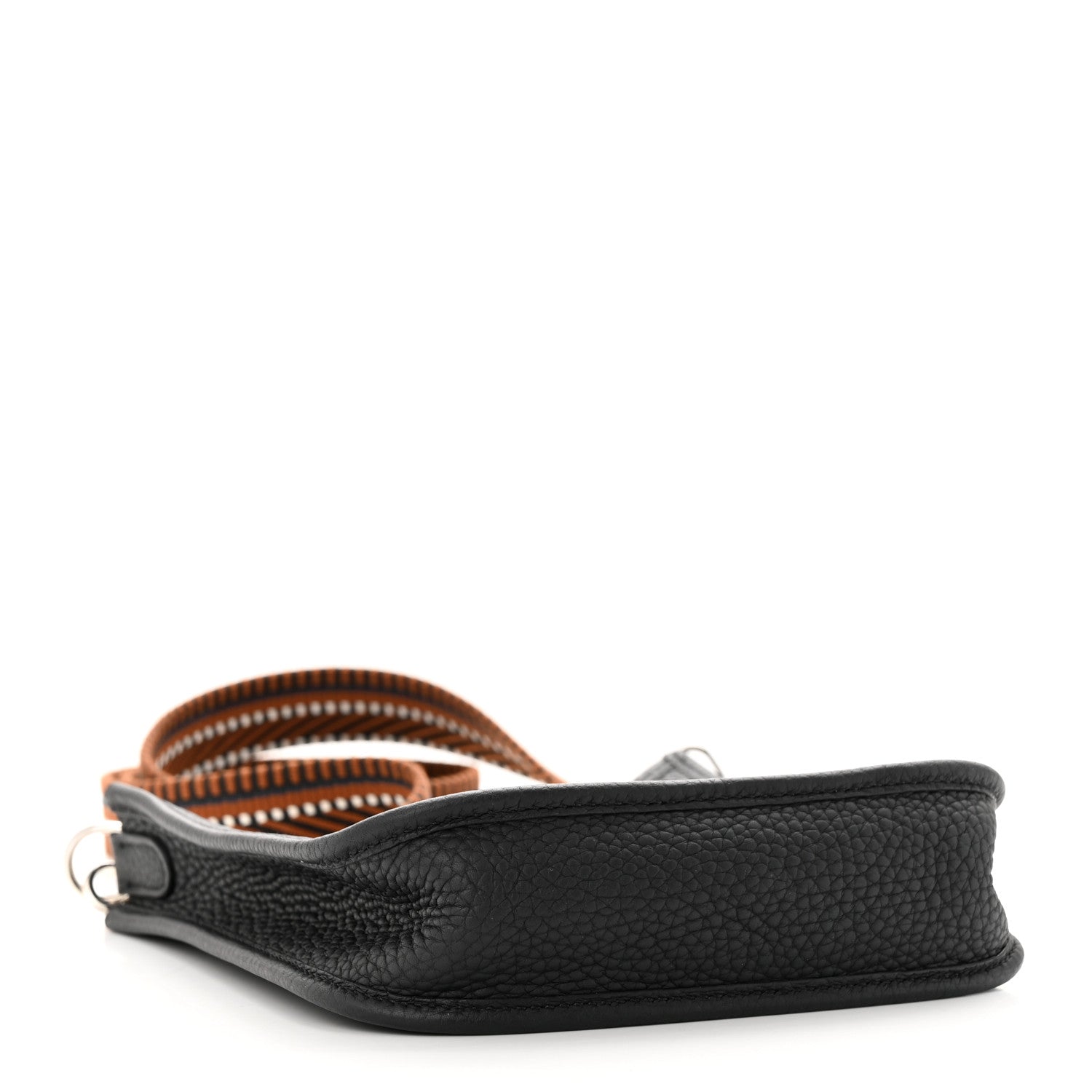 Hermes Taurillon Clemence Amazone Sangle Cavale Evelyne TPM Black Noisette 4 of 11