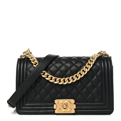 Chanel Caviar Quilted Medium Boy Flap Black 1 of 11
