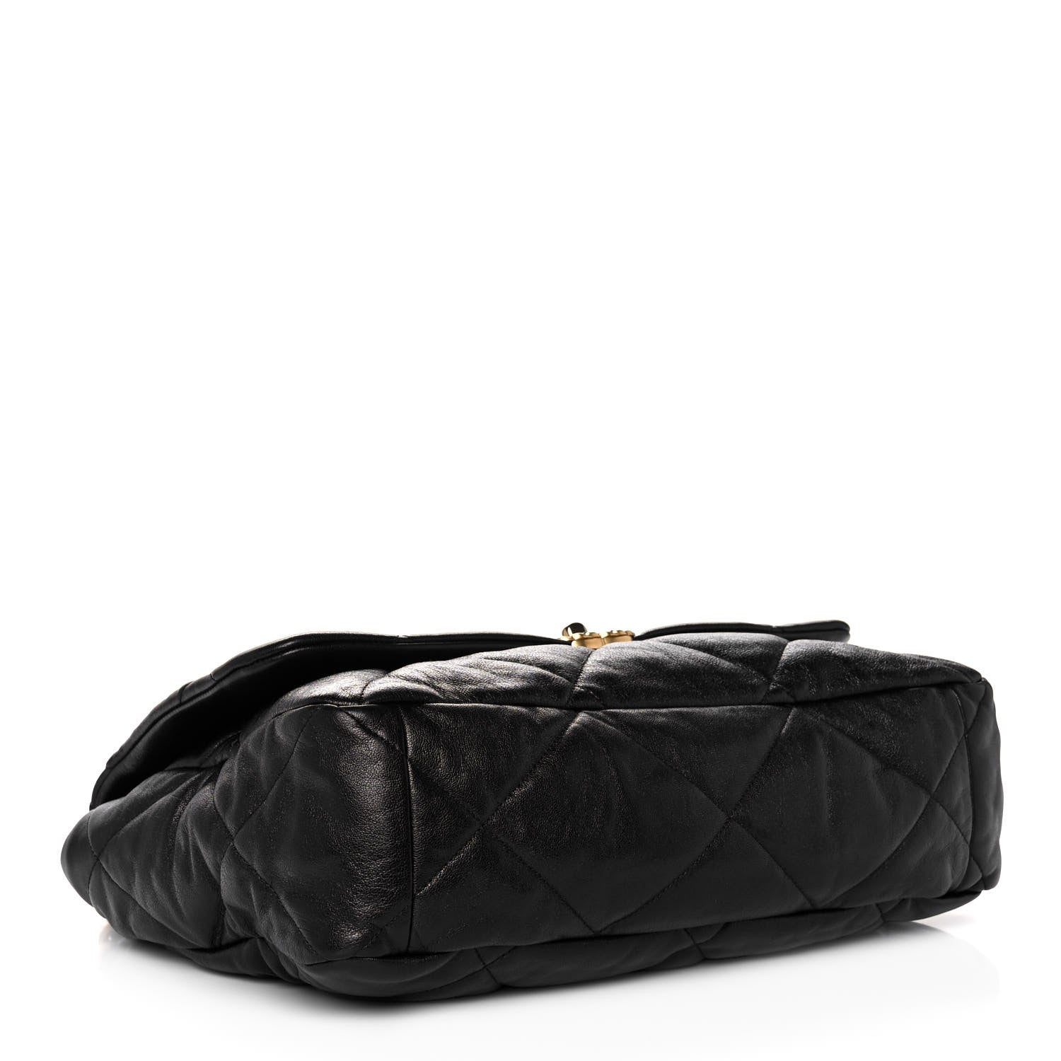 Chanel Goatskin Quilted Maxi Chanel 19 Flap Black 3 of 10