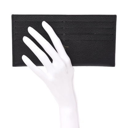 Louis Vuitton Calfskin Felicie Chain Wallet Card Holder Insert Black 2 of 7