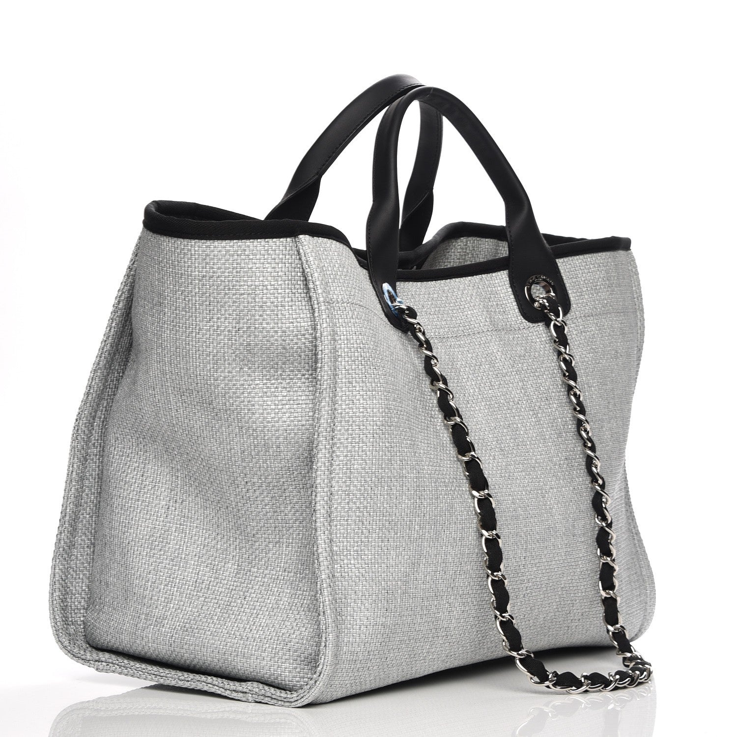 Chanel Canvas Large Deauville Tote Grey 4 of 8