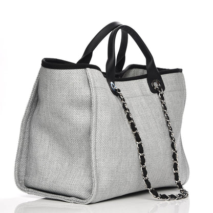 Chanel Canvas Large Deauville Tote Grey 4 of 8
