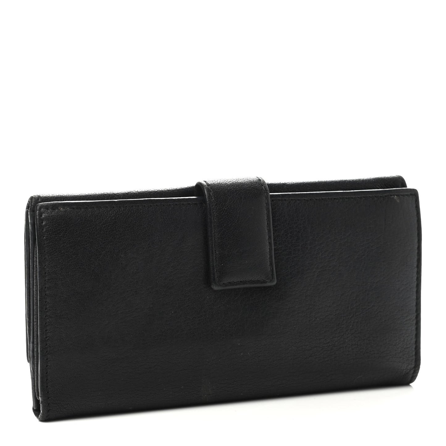 Calfskin Skull Continental Wallet Black