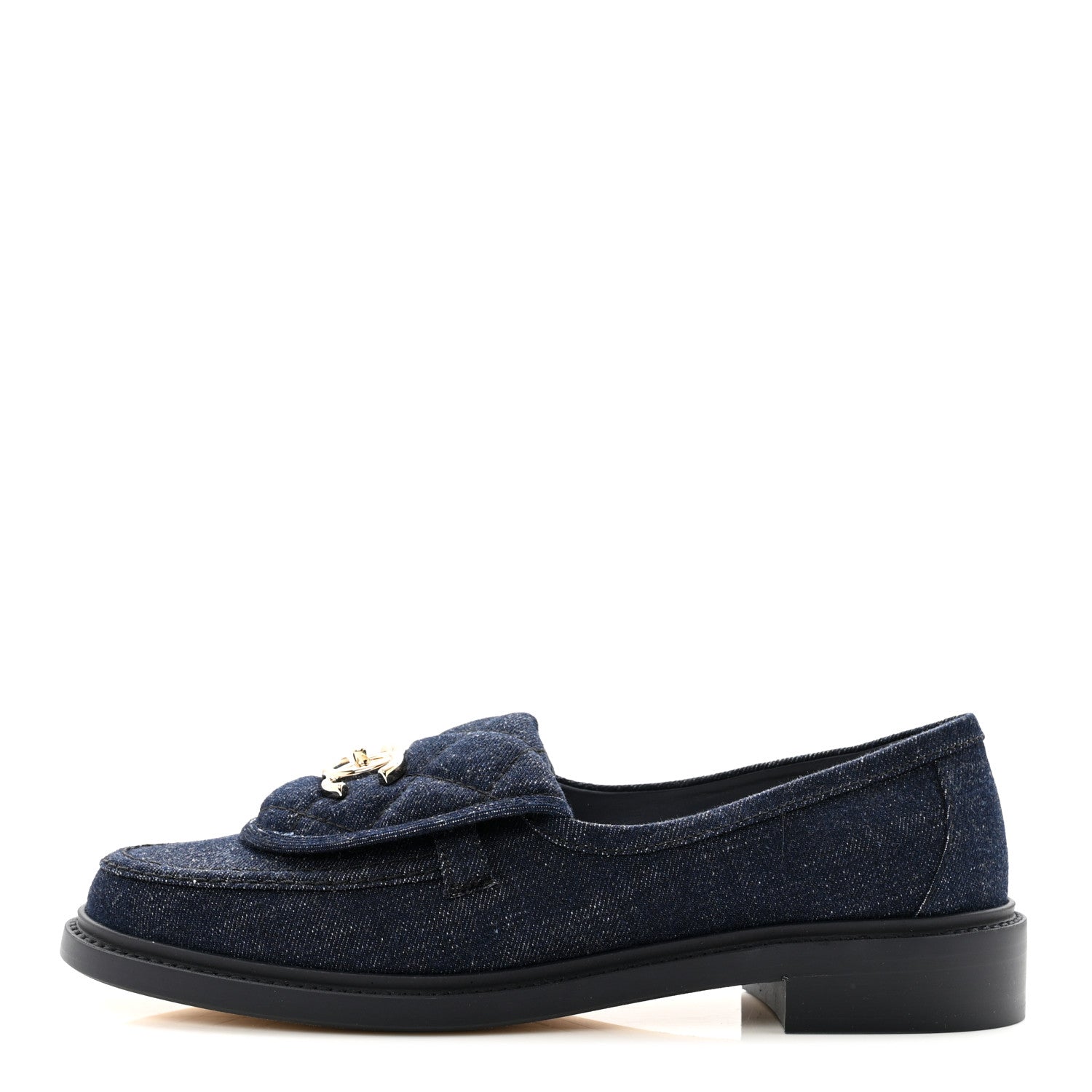 Chanel Denim CC Turnlock Loafers 39 Dark Blue 1 of 9