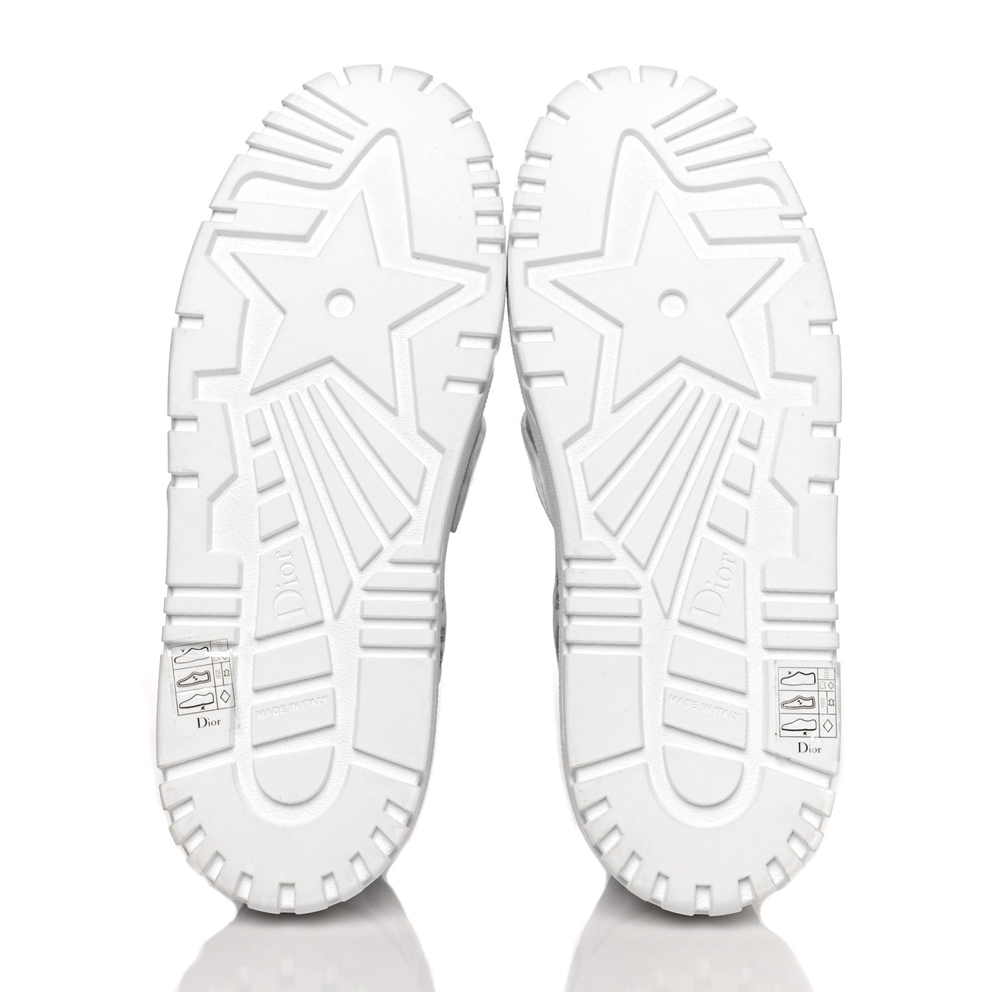 Reflective Fabric Nylon Dior-ID Platform Sneakers 38 Silver