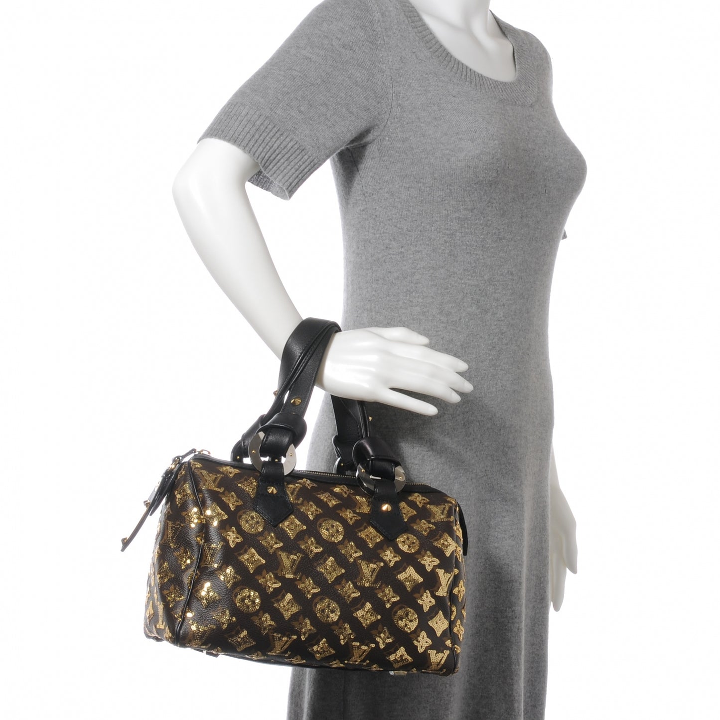 Monogram Sequins Eclipse Speedy 28 Gold