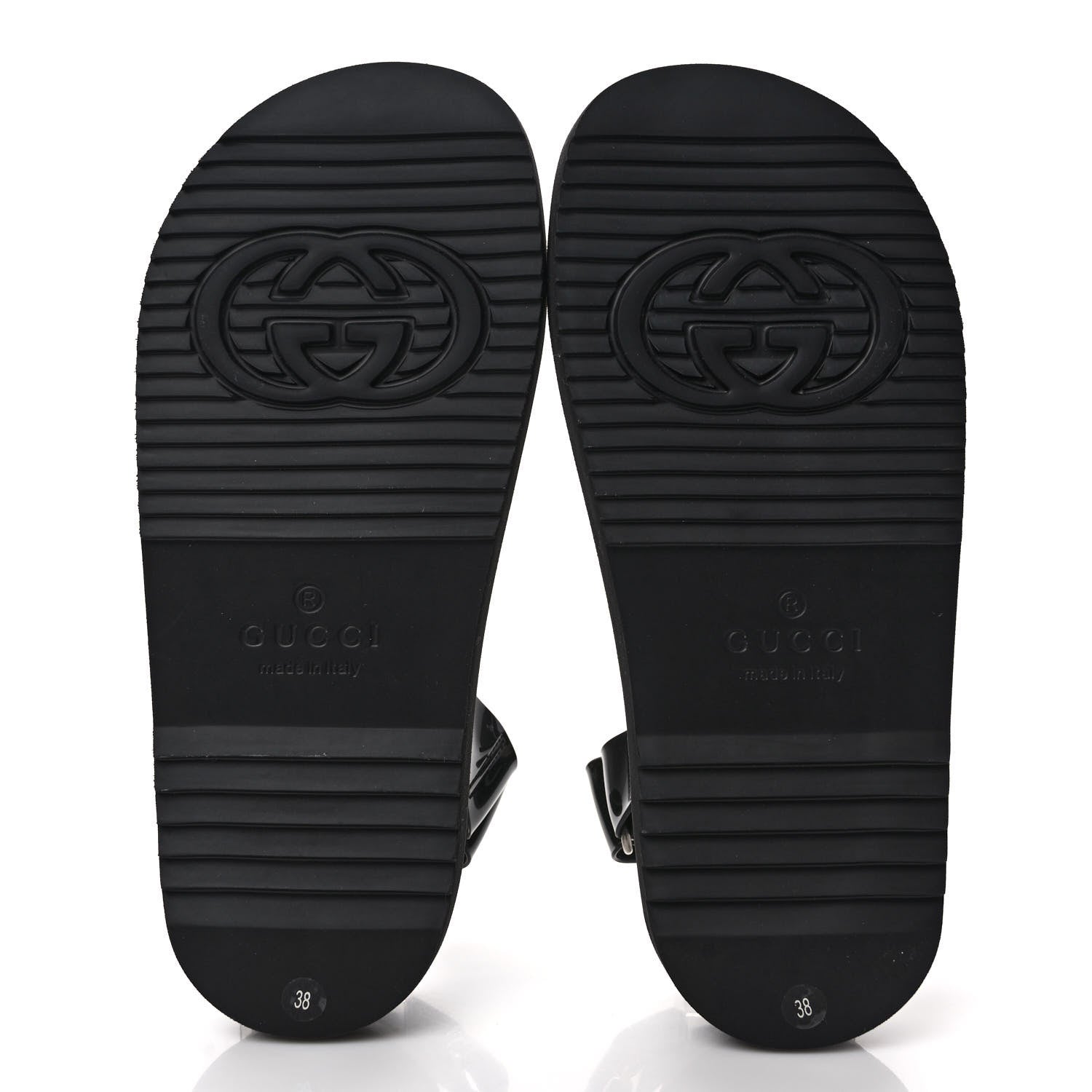 Gucci Rubber Mini Double G Womens Isla Dad Sandals 38 Black 6 of 10