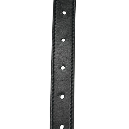 Gucci GG Supreme Monogram Plutone Calfskin Double G Reversible 20mm Belt 110 44 Beige Ebony Black 4 of 5