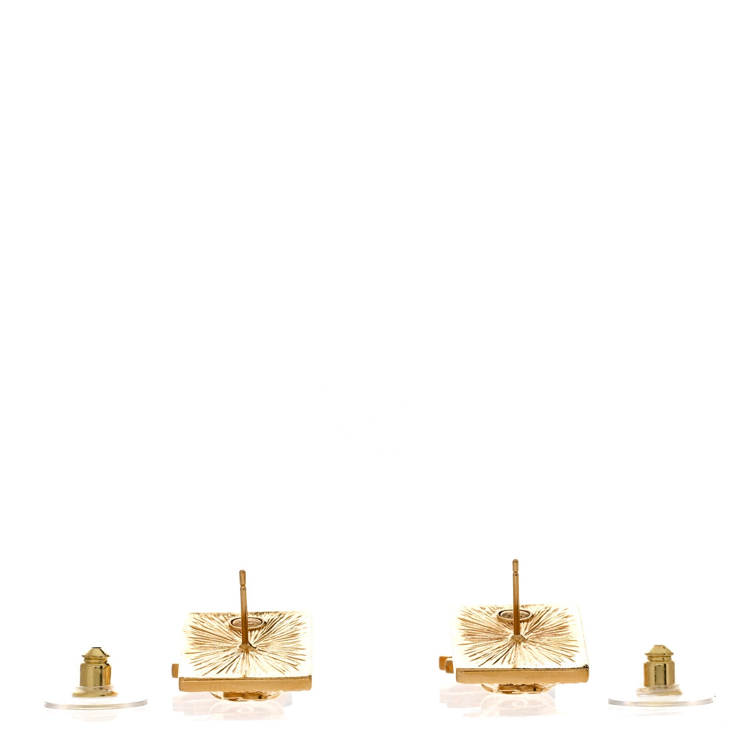 Chanel Metal CC Lion Earrings Gold 3 of 5