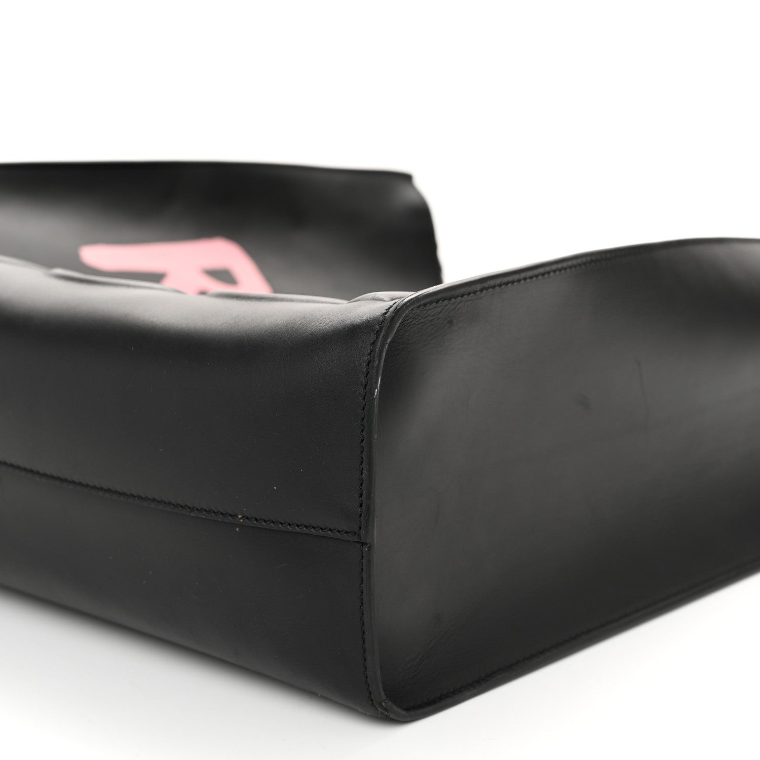 Gucci Calfskin GucciGhost Real Medium XL Tote Black Pink 9 of 16