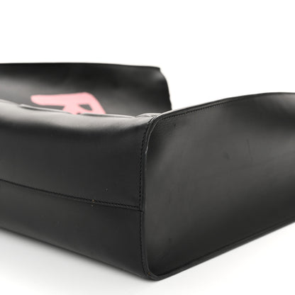 Gucci Calfskin GucciGhost Real Medium XL Tote Black Pink 9 of 16