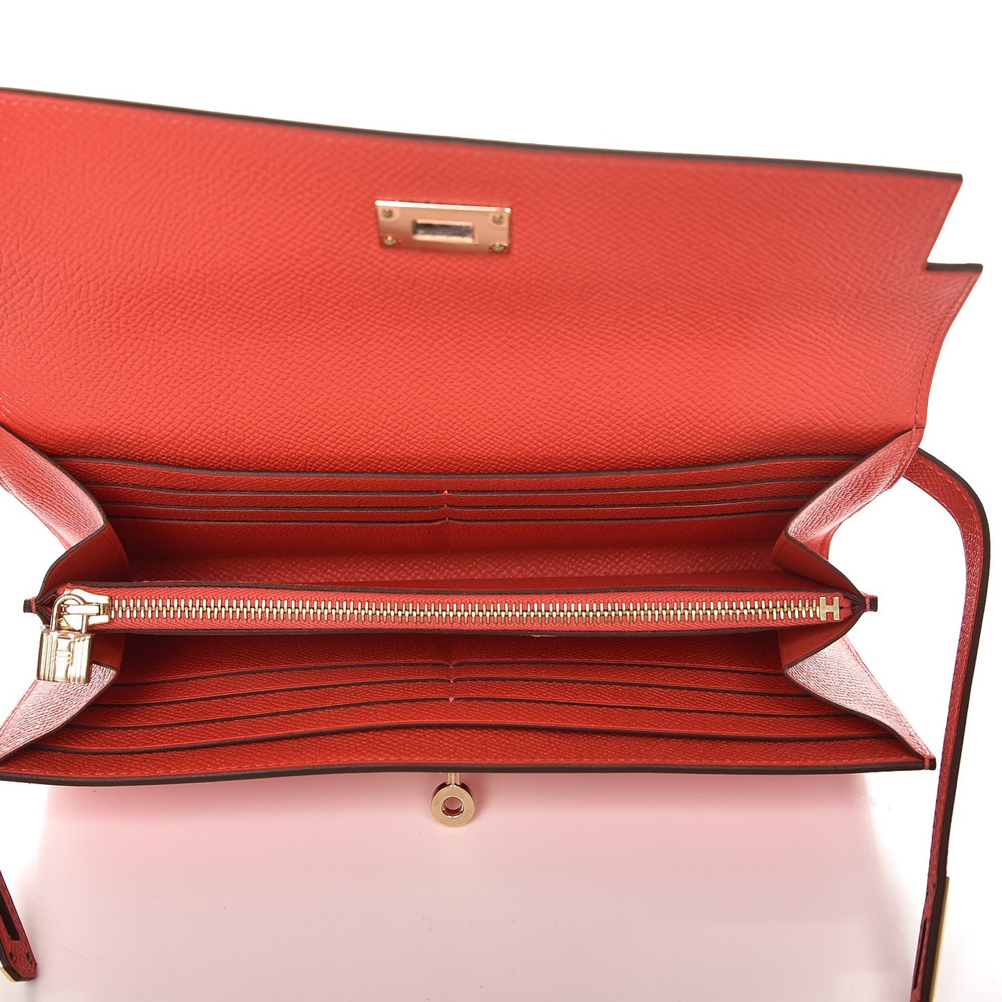 Epsom Kelly Longue Wallet Rose Jaipur