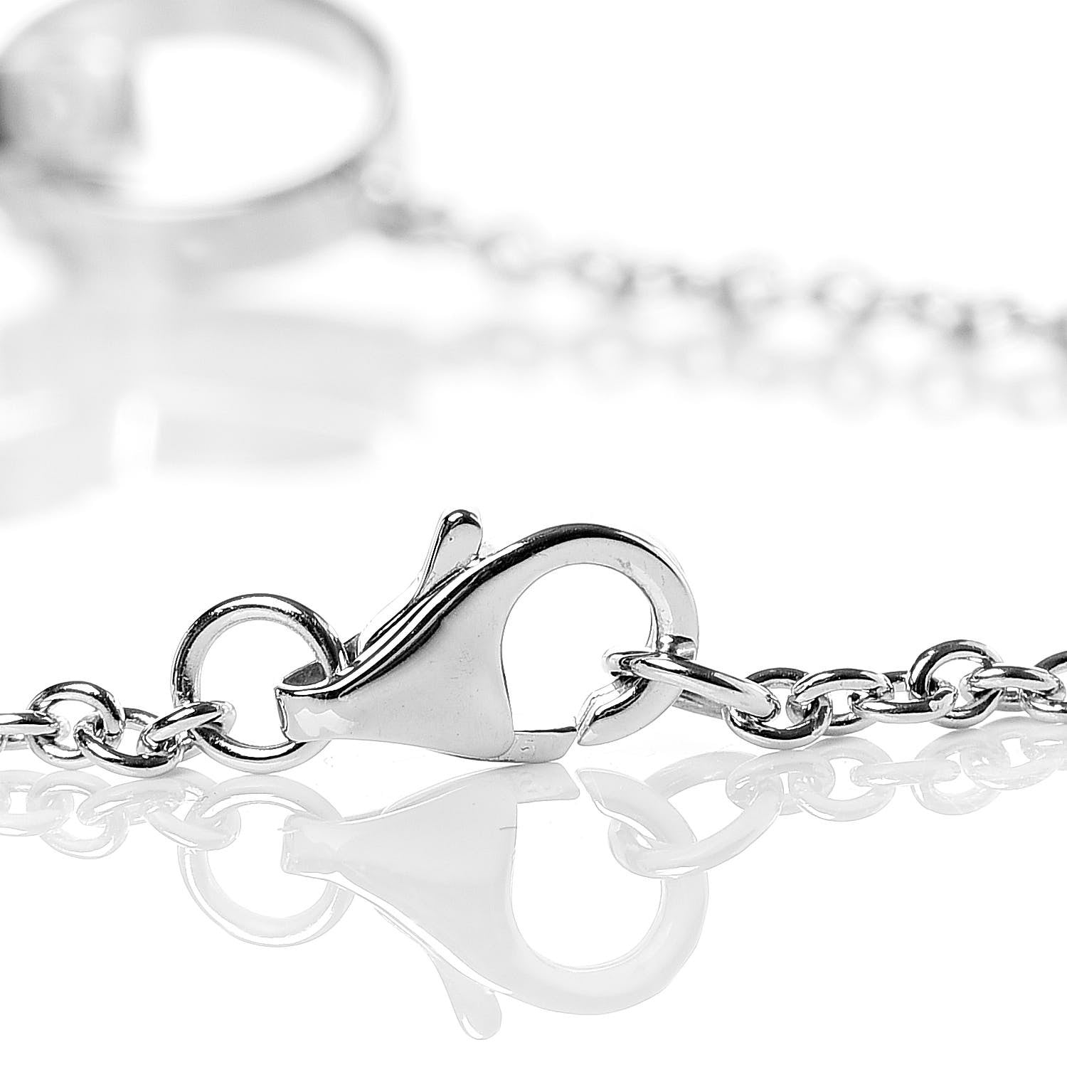 Cartier 18K White Gold Interlocking LOVE Bracelet 4 of 6