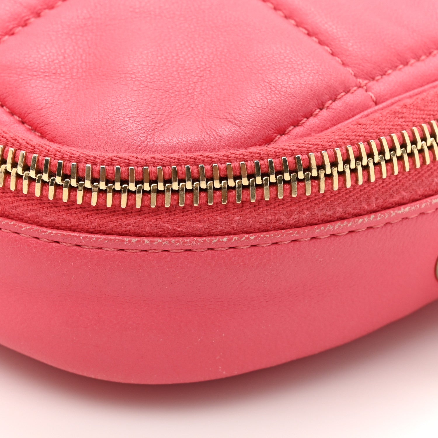Chanel Lambskin Quilted Diamond Clutch With Chain Pink 14 of 17